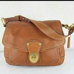 Coach Ali Saddle Leather Shoulder Bag!